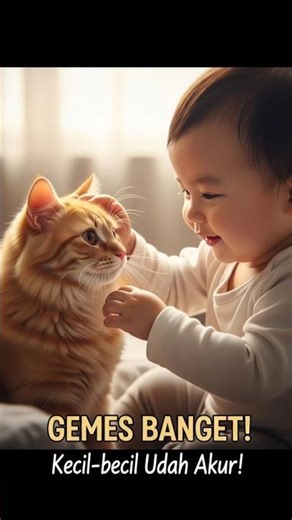 Pure Bliss! Baby & Orange Cat ASMR Sleepy Cuddles#shorts