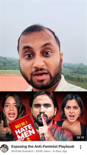 Aman Pandey | Sarthak’s anti-feminist playbook and different laws for men and women Men, women, feminist | Instagram