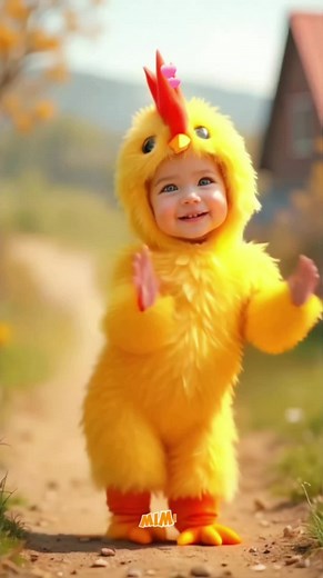 Dancing Baby Dressed as a Rooster: Adorable Moves