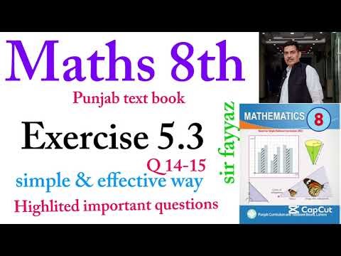 Maths class 8th | Exercise 5.3 | Q no 14-15 | Unit 5 | exe 5.3 | Information Handling | Class 8