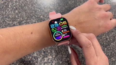 SOUYIE 2026 Women's Smart Watch for Android Iphone, 2.04" HD Screen AMOLED Fitness Tracker With 2 Watch Straps, IP68 Waterproof, 136 Sports, Bluetooth Answer/Make Call,Perfect Gift,Pink