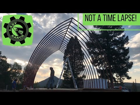 Assembling Our Arched Cabin House Kit - NOT a Time Lapse