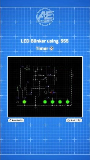 LED Blinker Using 555 Timer 💡⚡| Easy DIY Circuit #shorts