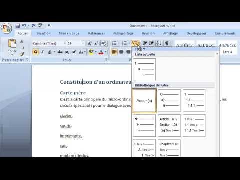 Word 2007 Tutorial 3 - Numbering Titles