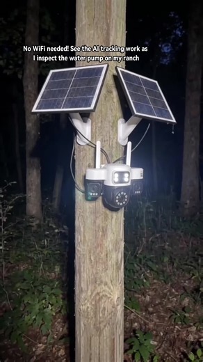 Solar four-lens monitoring without wifi #fyp #tiktokshop #SecurityCamera #HomeSecurity #solarcamera