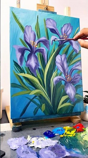 Painting a Beautiful Flower Bouquet #huyhoihoaart #acrylicpainting