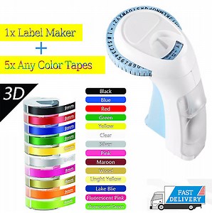 Dymo Omega Home Embossing Label Maker OR Compatible 3D Embossing Label Tape 9mm  | eBay UK