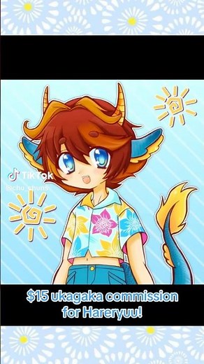 $15 comm for Hareryuu! ☀️ #commission #speedpaint #ukagaka #moeartstyle #digitalart #animeart