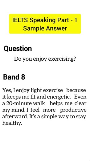 IELTS Speaking Part 1 Sample Answer #ielts #ieltsspeaking #ieltsvocabularyenglish