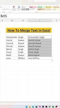 Excel में दो कॉलम का डेटा एक कॉलम में कैसे जोड़ें? (100% Easy Trick)