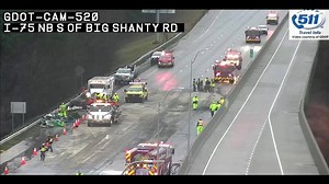 39K views · 270 reactions | HAPPENING NOW: Vehicles have been cleared out, but all lanes of I-75 N remain shut down hours after a deadly crash. Traffic is at a standstill. Here's live video from the scene, where investigators are trying to piece together what happened. We're bringing you live updates all evening on Channel 2 Action News. Download the WSB-TV news app to for alerts as this story develops: https://www.wsbtv.com/mobile-apps/ | WSB-TV | Facebook