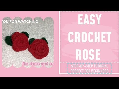 Complete Crochet Rose Flower Tutorial 🌹 | Easy Step-by-Step for Beginners