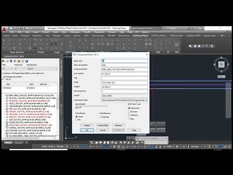 cadworx how to change existing line size and spec
