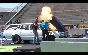 670K views · 7.1K reactions | OUCH! Our ears hurt from 50 feet away.... that HAD to hurt! The Zombie Wagon has a Nitrous Backfire at Lights Out VII | 1320Video.com | Facebook