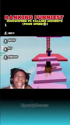 RANKING TOP 5 ISHOWSPEED PC FALLING (THE END😂) #ishowspeed #speed