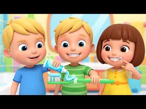 SPARKLING TEETH! 🦷✨ JJ, TomTom & CeCe’s Fun Toothbrushing Routine | Funny Animation