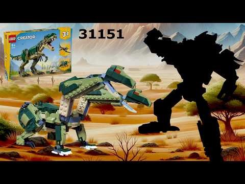 Tutorial: Transformer Two headed Dragon / G1 Hun Grrr using LEGO Creator 31151 T rex