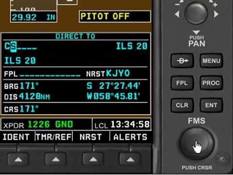 Mindstar Aviation G1000 - Video 6: Direct-To Navigation
