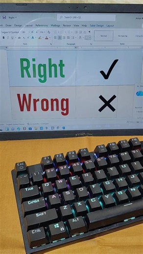 Right ✅️ or Wrong ❌️ Symbol Kaise Banaye in MS Word #shorts #computer #tipsandtricks