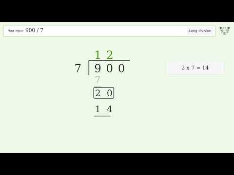900/7 Long Division — Step-by-Step | Tiger Algebra Solver