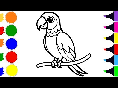 How to Draw a Cute Parrot | Easy Step by Step Tutorial