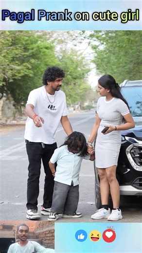 Pagal Prank on cute girl 🤣 #viral #reels #reaction #shortsvideo