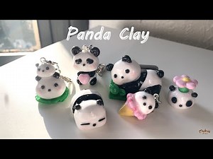 Miniature Clay Panda 🐼Photo Stand & Desktop Deco | DIY Kawaii Keychain Tutorial