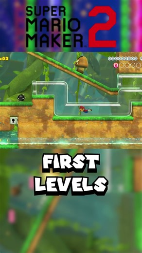 The FIRST LEVELS I made on Mario Maker 2 (Short Part 1)