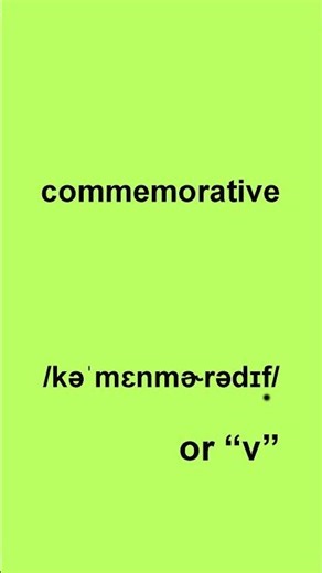 How to pronounce COMMEMORATIVE in American English #spokenenglish #howtopronounce #americanenglish