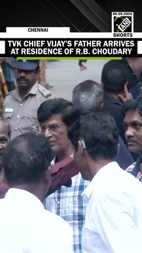 TVK chief Vijay’s father arrives to pay last respects to Veteran Film Producer R.B. Choudary