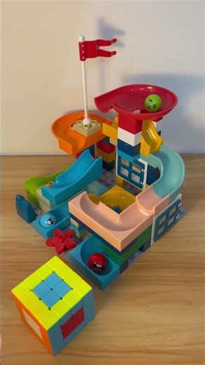 Marble Run Slide Blocks 04.17c 🔵🔴🟡 Satisfying Build #marblerun #asmr #marblerace