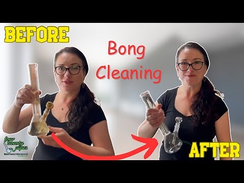 How to Clean a Bong with Household Items (glass tutorial)
