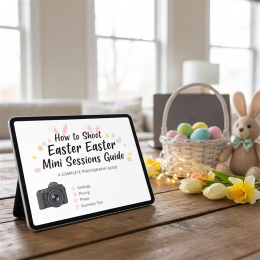 Easter Mini Session Guide for Photographers | Posing, Lighting, Camera Settings, Props & Spring Session Planning - Etsy