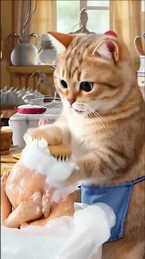 From Farm to Fork A Cat Chef's Direct Approach #shorts#animation#animvoid#loop