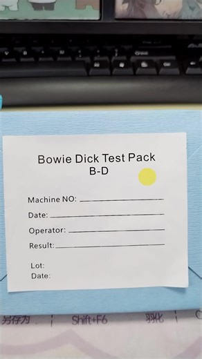 Autoclave/Steam Sterilizer Sterilization BD Test Kit Medical BD Test Pack Bowie-Dick Test Pack for Sterilization Monitoring