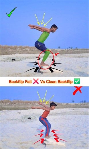 Backflip Error Se Perfect Backflip Tak✅️!! #backflips #tutorials #trending #video #shorts
