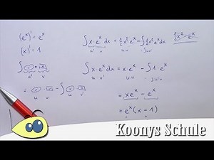 Integral x·e^x - partielle Integration, Standardaufgabe vorgerechnet, Analysis