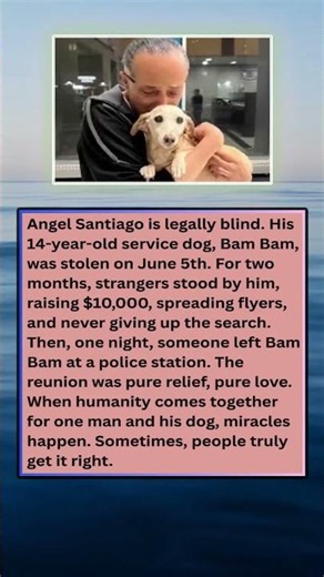 Angel Santiago lives his daily life completely legally blind