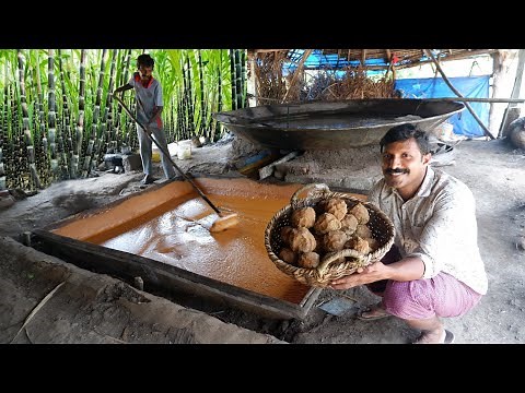 Traditional Jaggery making | How to make Sugar cane Jaggery in traditional method