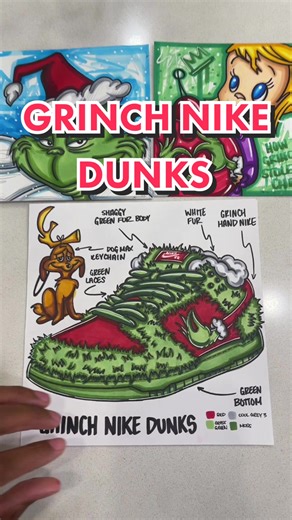 Custom Grinch Nike Dunks Inspiration and Showcase