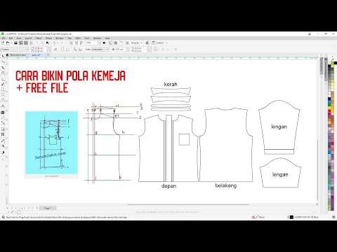 Cara Bikin Pola Kemeja (Gratis File Pola CDR)