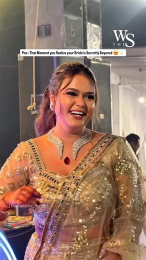 The Wedding Social ™ on Instagram: "Pov : That Moment you Realize your Bride is Secretly Beyoncé 😍✨ . [ wedding, viral , performance, expression, reaction, trending, explore , bride ] . #weddingcontentcreation #viral #edits #trendingreels #weddingphotography #weddingday #explorepage #instagram #trending"