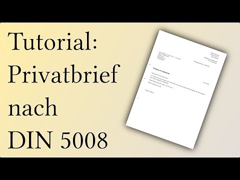Tutorial: DIN 5008 Privatbrief in LibreOffice Writer erstellen