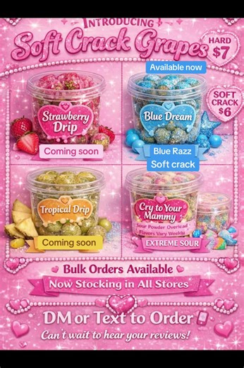 Something special for everyone. These treats are packed with the same flavor overload as our hard shell fruit minus the crunch. Blue Raspberry is available in stores now!!