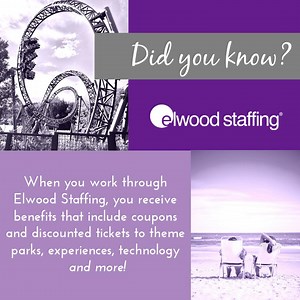 Work hard, play hard! Our associates recieve access to discounted tickets and cost savings used every day like grocery shopping, hotels, car rentals, technology purchases, vacations and destinations and more! Call your local office today to learn more! www.elwoodjobs.com 拾 | Elwood Staffing | Facebook