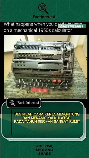 Inilah Kalkulator pada Tahun 1950an cara menghitung dan mekanisnya 😮 #faktamenarik #faktaunik #fypシ