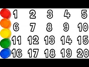 How to Draw & Color Numbers 1-20 for Children // Easy Step by Step Drawing // Ks Art