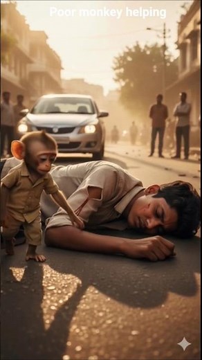 poor monkey helping#short #video
