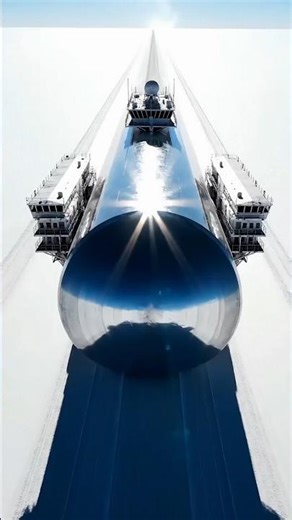 Giant Cryo Transport Moving Across Ice Fields