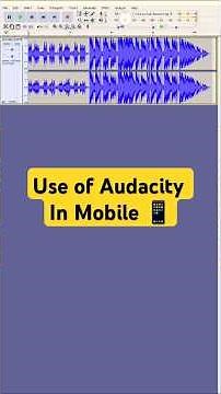 How to use Audacity in Mobile 📱#audacity #tutorial #sound